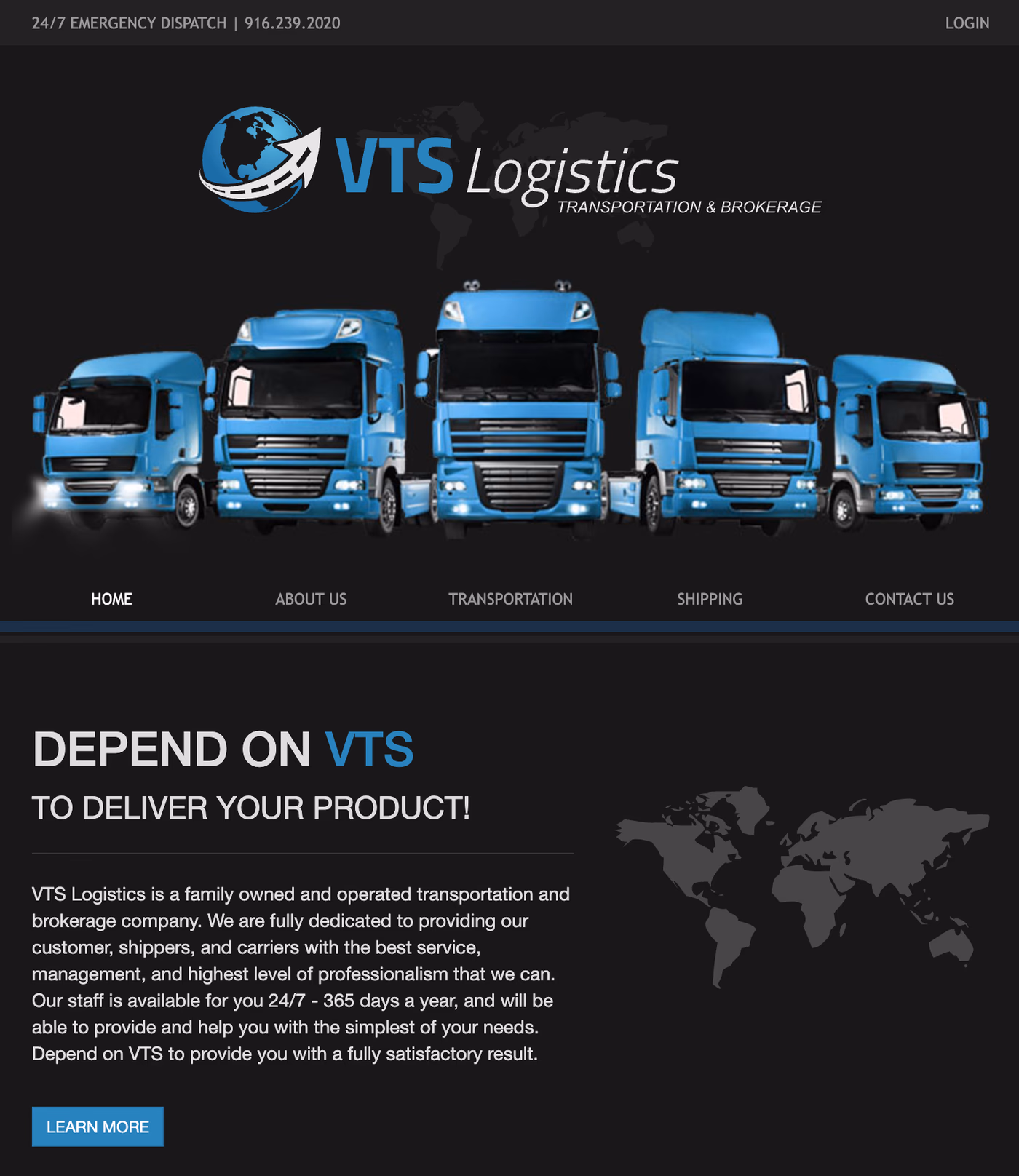 VTS Logistics — desktop